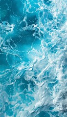 Fototapeta premium Abstract blue sea background created with oil paint, resembling a vibrant summer art