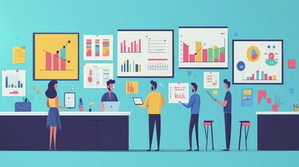 Business Meeting with Data Analysis