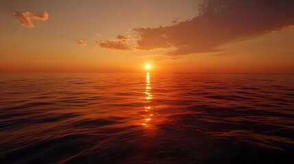 Obraz premium 30. A warm sunset over a calm sea