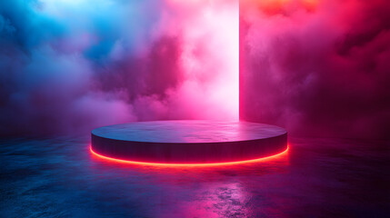 A minimalist stage design background featuring vertical lines and a harmonious color palette, creating a visually striking and modern atmosphere ideal for performances, presentations, or exhibitions. 