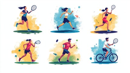 Active Lifestyle Illustrations