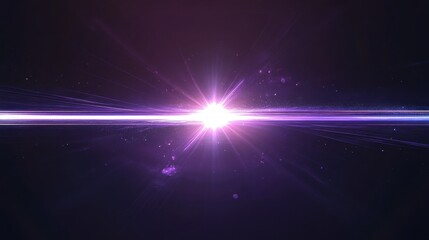 A glowing horizontal light flare against a dark, transparent background. The light is soft