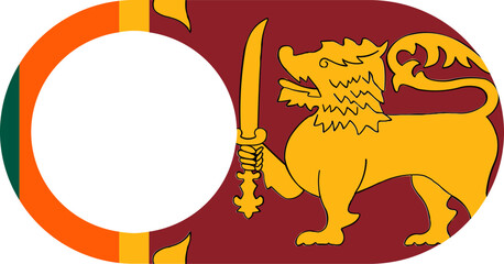 Switch Off Icon of Sri Lanka Flag