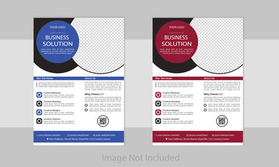 Business Flyer Layout in Two Colors.