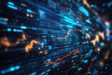 Futuristic Financial Data Stream