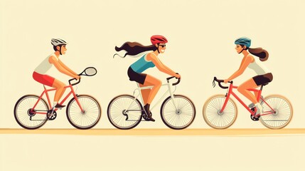 Obraz premium Cycling Group