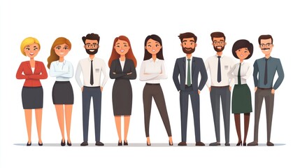 Fototapeta premium Group of Business People Standing Together