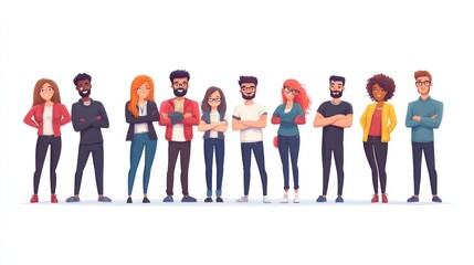 Obraz premium Diverse Group of People Standing Together