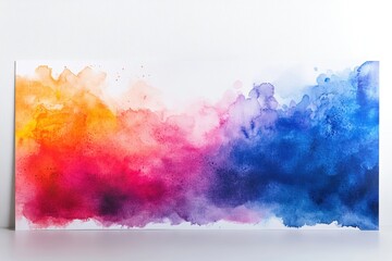 watercolor table tent display, enhance your display with a watercolor splash design on a creative table tent canvas mockup for a vibrant and colorful look