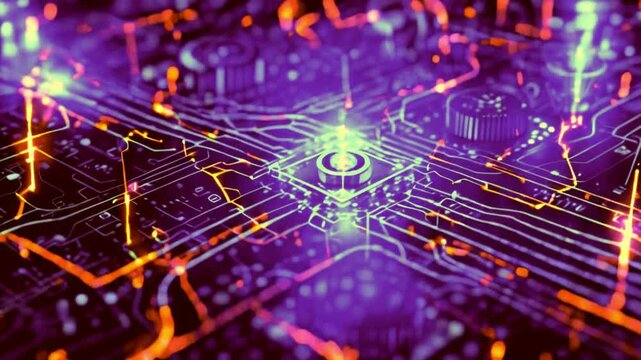Circuit Pattern with Pulsating Light