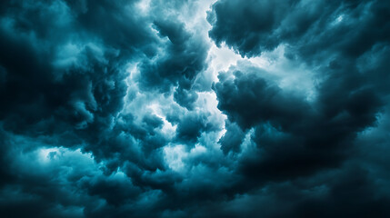 Dramatic storm clouds fill the sky, creating a moody and atmospheric scene.