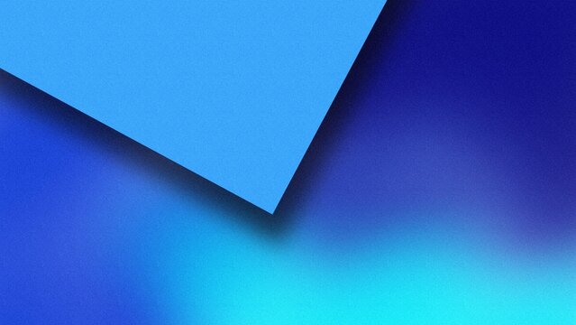 Blue gradient geometric square black shadow noise grainy blur defocused copy space text area