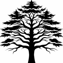 incense-cedar-tree-silhouette