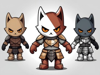 black and white cats in poses