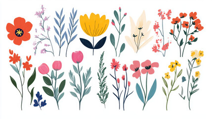 A vibrant wildflower collection showcasing nature's colors in a serene arrangement