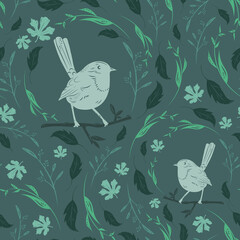 seamless pattern with birds
