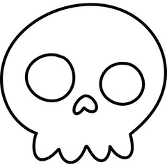 Obraz premium Collection of Halloween elements, ghost, skull, coffin. Doodle Halloween icon vector set. Happy Halloween day element background vector. 