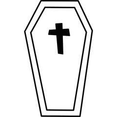 Collection of Halloween elements, ghost, skull, coffin. Doodle Halloween icon vector set. Happy Halloween day element background vector. 