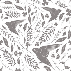 seamless pattern with birds