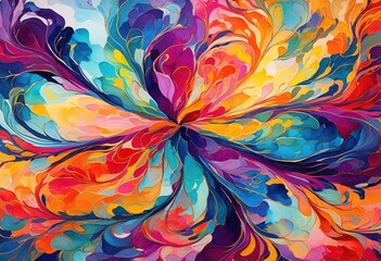 Fototapeta premium vibrant watercolor patterns textured rich display color form stunning visual effects, abstract, art, backdrop, beauty, blend, bold, brushstroke, colorful
