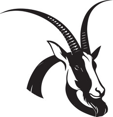Arabian oryx big horns vector