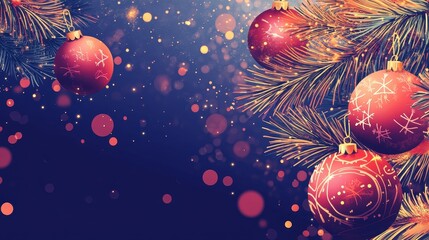 Enchanting Christmas Wonderland with Glowing Ornaments and Sparkling Lights