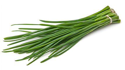 Several stalks of a green onion closeup on a light background,Single fresh leek isolated on white background for optimal visibility and search relevance
