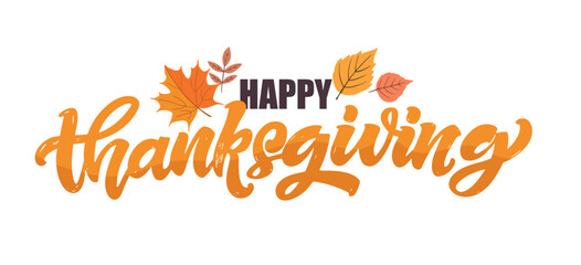 Lettering thanksgiving. Give thanks. Lettering for t-shirt design, mug print, bag print, clothes fashion. 100% hand drawn vector image.
