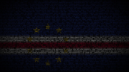 Binary code on flag of Cape Verde. Program source code or Hacker concept on Cape Verdean flag. Cape...