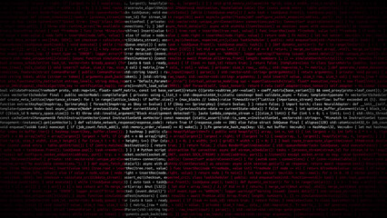 Binary code on flag of Denmark. Program source code or Hacker concept on Danish flag. Denmark...