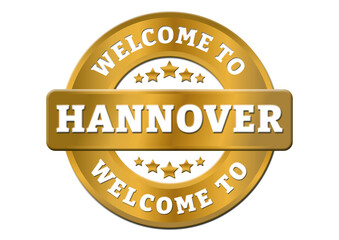 gold sticker welcome to Hannover