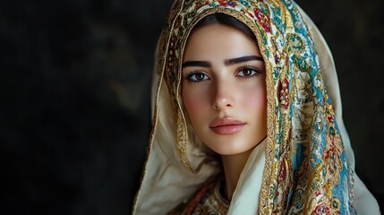 Syrian Woman in Traditional Attire