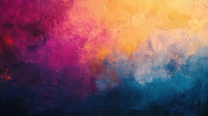 Fototapeta premium Bright abstract textures in pink, blue, orange, and yellow showcase creative expression