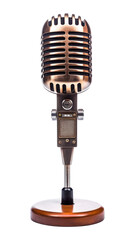 PNG VINTAGE Professional TABLE microphone white background technology equipment.