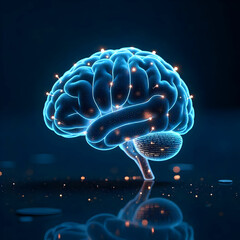 Obraz premium A digital brain concept representing advanced artificial intelligence,