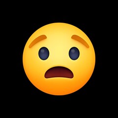 Fototapeta premium Worried Face Emoji 