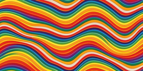 A vibrant and colorful background with a spectrum of rainbow hues forming smooth, flowing waves.