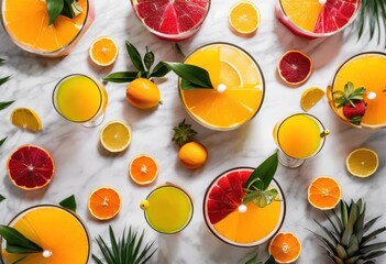 vibrant colorful beverages set simplistic minimalistic backdrops striking visual appeal, drink, cocktail, smoothie, tea, coffee, juice, glass, bottle