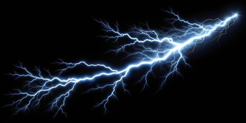 Small lightning bolt isolated on black background