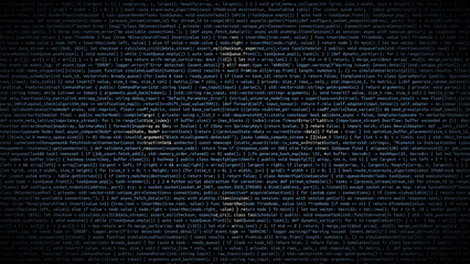 Binary code on flag of Micronesia Federated States. Program source code or Hacker concept on...