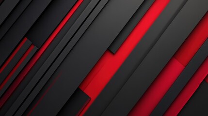 Fototapeta premium Abstract Red and Black Diagonal Stripes Background