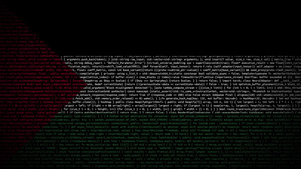 Binary code on flag of Palestine. Program source code or Hacker concept on Palestinian flag....