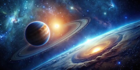 Obraz premium Smooth galaxy star and planet background