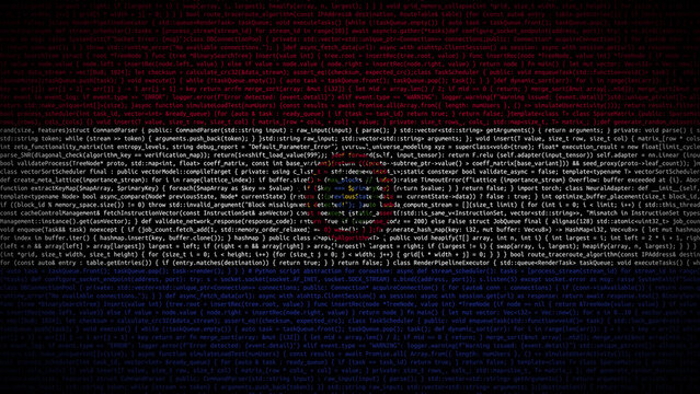 Binary code on flag of Paraguay. Program source code or Hacker concept on Paraguayan flag. Paraguay digital technology security, hacking or programming