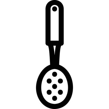 recommend clip art: Simple vector icon spoon slotted spoon
