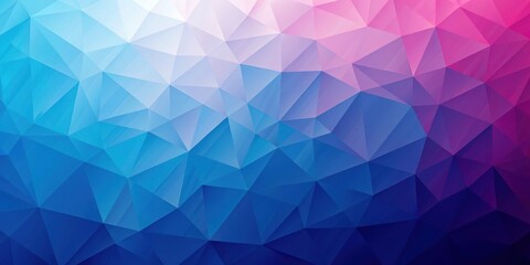 Abstract Geometric Background of Interlocking Triangles in a Gradient of Blue, Purple, and Pink