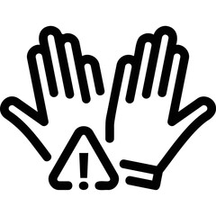 Obraz premium Simple vector icon gloves, hands