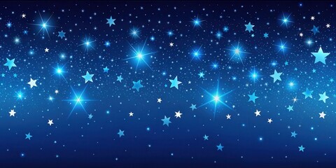 Fototapeta premium A cosmic canvas adorned with a myriad of twinkling stars, each radiating a celestial glow against a deep blue backdrop.