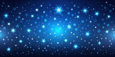Fototapeta premium A celestial canvas of shimmering stars against a deep blue backdrop, creating a magical and dreamy atmosphere.