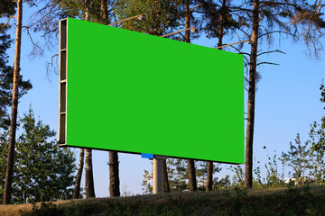 Background for design, billboards on city streets and along roads